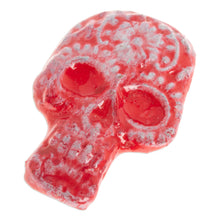 Load image into Gallery viewer, Day of the Dead Skull Ceramic Magnet from Mexico - Bright Skull | NOVICA