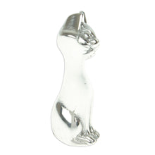 Load image into Gallery viewer, Cat Figurine Made with Recycled Aluminum or Mexican Pewter - Relaxing Cat | NOVICA