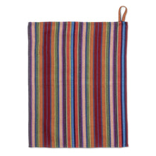 Load image into Gallery viewer, Colorful Striped Cotton Dish Towel Hand-Woven in Guatemala - Traditional Colors | NOVICA