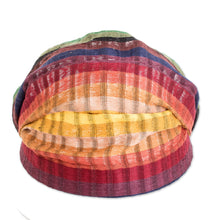 Load image into Gallery viewer, Multicolored Cotton Headband Hand-Woven in Guatemala - Rainbow Warmth | NOVICA