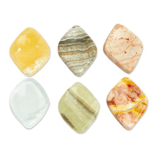 Load image into Gallery viewer, Set of 2 Handcrafted Diamond Marble Stress-Relieving Stones - Relaxing Force | NOVICA
