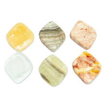 Load image into Gallery viewer, Set of 2 Handcrafted Diamond Marble Stress-Relieving Stones - Relaxing Force | NOVICA
