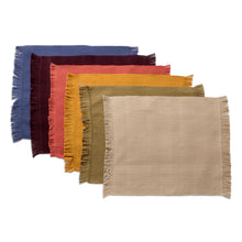 Load image into Gallery viewer, Set of 6 Handwoven Cotton Napkins with Colorful Palette - Autumn Facets | NOVICA