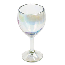Load image into Gallery viewer, Set of 4 Clear Handblown Wine Glasses from Mexico - Ethereal Fineness | NOVICA