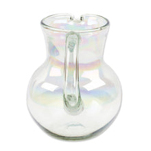 Load image into Gallery viewer, Eco-Friendly Clear Handblown Recycled Glass Pitcher - Ethereal Splendor | NOVICA