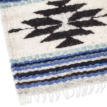 Load image into Gallery viewer, Pair of Coasters Hand-Woven from Wool with Mexican Motifs - Blue Mexico | NOVICA