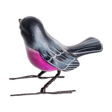 Load image into Gallery viewer, Pink Robin Ceramic Figurine Handcrafted in Guatemala - Pink Robin | NOVICA