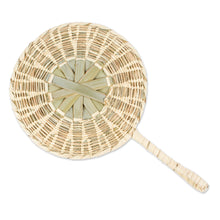 Load image into Gallery viewer, Decorative & Utilitarian Palm Fiber Fan Hand-Woven in Mexico - Breezy Style | NOVICA