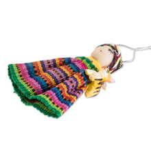 Load image into Gallery viewer, Set of 3 Handcrafted Cotton Worry Doll Ornaments - Animal Friendship | NOVICA