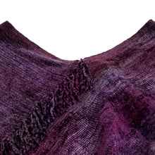 Load image into Gallery viewer, Cotton Blend Poncho in Purple Hues Handwoven in Guatemala - Primaveral Wine | NOVICA