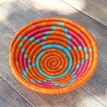 Load image into Gallery viewer, Handcrafted Orange Natural Fiber Basket from Colombia - Guacamayas Sunset | NOVICA