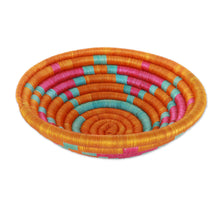 Load image into Gallery viewer, Handcrafted Orange Natural Fiber Basket from Colombia - Guacamayas Sunset | NOVICA