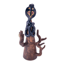 Load image into Gallery viewer, Handmade Tree of Knowledge Themed Ceramic Jewelry Stand - Tree of Knowledge | NOVICA