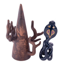 Load image into Gallery viewer, Handmade Tree of Knowledge Themed Ceramic Jewelry Stand - Tree of Knowledge | NOVICA