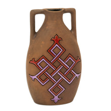 Load image into Gallery viewer, Handmade Jug-Shaped Ceramic Wall Art with Celtic Knot Motif - Celtic Inspiration | NOVICA