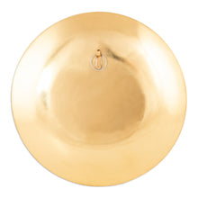 Load image into Gallery viewer, Green and Black Geometric Brass Wall Art from Uzbekistan - Bukhara's Green Paradise | NOVICA