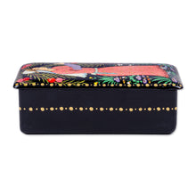 Load image into Gallery viewer, Handcrafted Painted Walnut Wood Jewelry Box from Uzbekistan - Pomegranate Blessing | NOVICA
