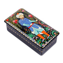 Load image into Gallery viewer, Traditional Painted Walnut Wood Jewelry Box from Uzbekistan - Pomegranate Gallantry | NOVICA