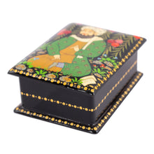 Load image into Gallery viewer, Handmade Black Walnut Wood Jewelry Box with Farmer in Green - Thriving Harvest | NOVICA