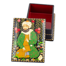 Load image into Gallery viewer, Handmade Black Walnut Wood Jewelry Box with Farmer in Green - Thriving Harvest | NOVICA
