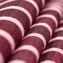 Load image into Gallery viewer, Hand-Woven Fringed Cotton Ikat Scarf in Burgundy and Pink - Fergana in Burgundy | NOVICA