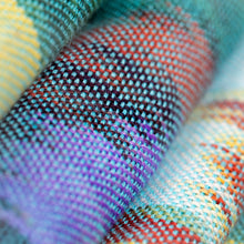 Load image into Gallery viewer, Colorful Fringed Cotton Ikat Scarf Hand-Woven in Uzbekistan - Fergana Forest | NOVICA
