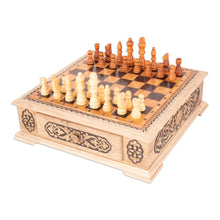 Load image into Gallery viewer, Handcrafted Traditional Wooden Chess Set from Uzbekistan - Classic Strategy | NOVICA