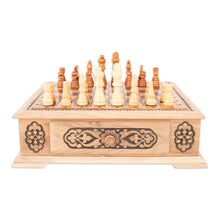 Load image into Gallery viewer, Handcrafted Traditional Wooden Chess Set from Uzbekistan - Classic Strategy | NOVICA
