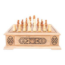 Load image into Gallery viewer, Handcrafted Traditional Wooden Chess Set from Uzbekistan - Classic Strategy | NOVICA