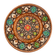 Load image into Gallery viewer, Hand-Carved Traditional Painted Floral Walnut Wood Wall Art - Memories of a Paradise | NOVICA