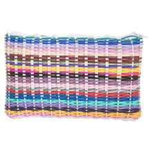 Load image into Gallery viewer, Eco-Friendly Hand-Woven Recycled Vinyl Cord Cosmetic Bag - Color Dream | NOVICA