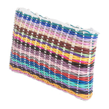 Load image into Gallery viewer, Eco-Friendly Hand-Woven Recycled Vinyl Cord Cosmetic Bag - Color Dream | NOVICA