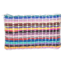 Load image into Gallery viewer, Eco-Friendly Hand-Woven Recycled Vinyl Cord Cosmetic Bag - Color Dream | NOVICA