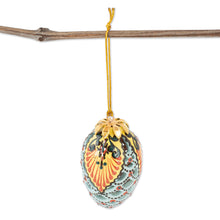 Load image into Gallery viewer, Hand-Painted Traditional Pinecone Ceramic Ornament - Cathedral Pinecone | NOVICA
