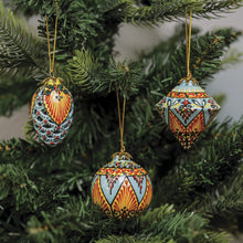 Load image into Gallery viewer, Hand-Painted Traditional Pinecone Ceramic Ornament - Cathedral Pinecone | NOVICA