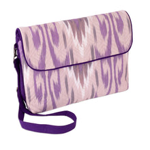 Load image into Gallery viewer, Traditional Ikat Purple Sling Bag with Removable Strap - Purple Convenience | NOVICA