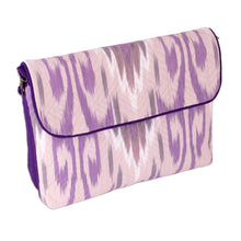 Load image into Gallery viewer, Traditional Ikat Purple Sling Bag with Removable Strap - Purple Convenience | NOVICA