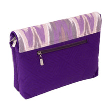 Load image into Gallery viewer, Traditional Ikat Purple Sling Bag with Removable Strap - Purple Convenience | NOVICA