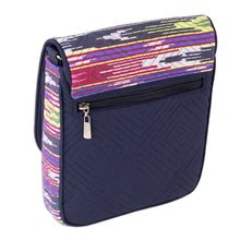 Load image into Gallery viewer, Colorful Ikat Messenger Bag with Adjustable Strap - Colorful Glee | NOVICA
