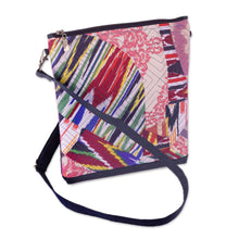 Load image into Gallery viewer, Colorful Ikat Sling Bag with Patchwork & Removable Strap - Colorful Trip | NOVICA