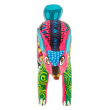 Load image into Gallery viewer, Hand-Painted Copal Wood Alebrije Rabbit Figurine in Carmine - Carmine Rabbit | NOVICA