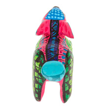 Load image into Gallery viewer, Hand-Painted Copal Wood Alebrije Rabbit Figurine in Carmine - Carmine Rabbit | NOVICA