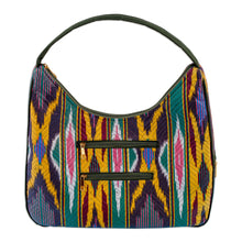Load image into Gallery viewer, Colorful Ikat Handbag with Five Exterior Zippered Pockets - Colors from the Road | NOVICA