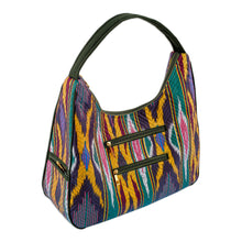 Load image into Gallery viewer, Colorful Ikat Handbag with Five Exterior Zippered Pockets - Colors from the Road | NOVICA