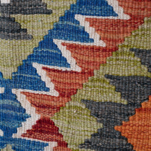 Load image into Gallery viewer, Handwoven Geometric Wool Area Rug from Uzbekistan (3x4) - Luxurious Geometry | NOVICA