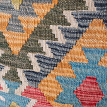 Load image into Gallery viewer, Handwoven Geometric Wool Area Rug in a Warm Palette (3x5) - Silk Road Jewels | NOVICA