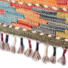 Load image into Gallery viewer, Handwoven Geometric Wool Area Rug in a Warm Palette (3x5) - Silk Road Jewels | NOVICA