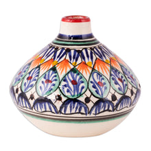 Load image into Gallery viewer, Colorful Glazed Ceramic Vase Hand-Painted in Uzbekistan - Uzbek Charm | NOVICA
