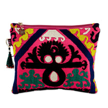 Load image into Gallery viewer, Upcycled Travel Bag with Hand-Embroidered Uzbek Motifs - Chic Traditions | NOVICA