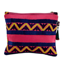 Load image into Gallery viewer, Upcycled Travel Bag with Hand-Embroidered Uzbek Motifs - Chic Traditions | NOVICA